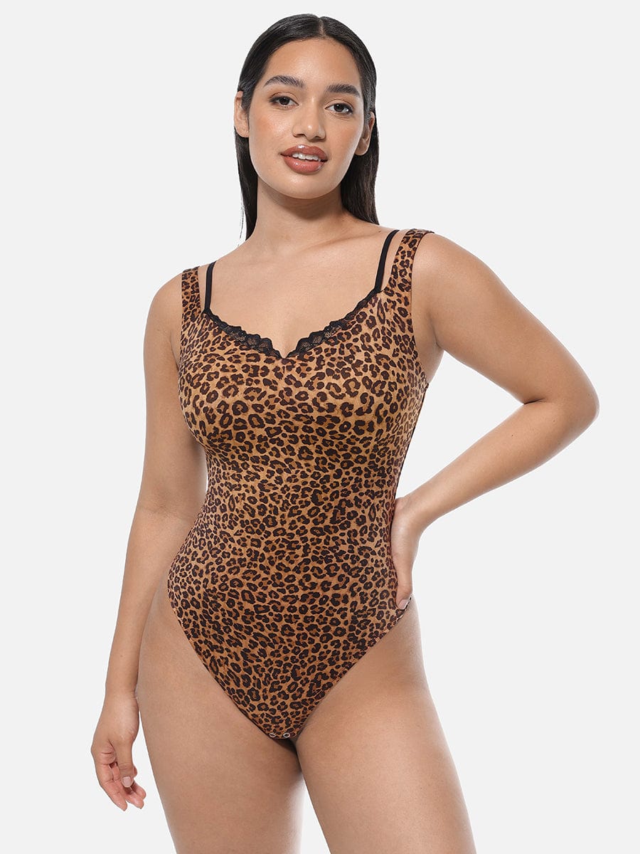 Seamless Deep V-Neck Shaping Bodysuit