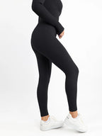 Seamless Square Neck Long-Sleeve Jumpsuit